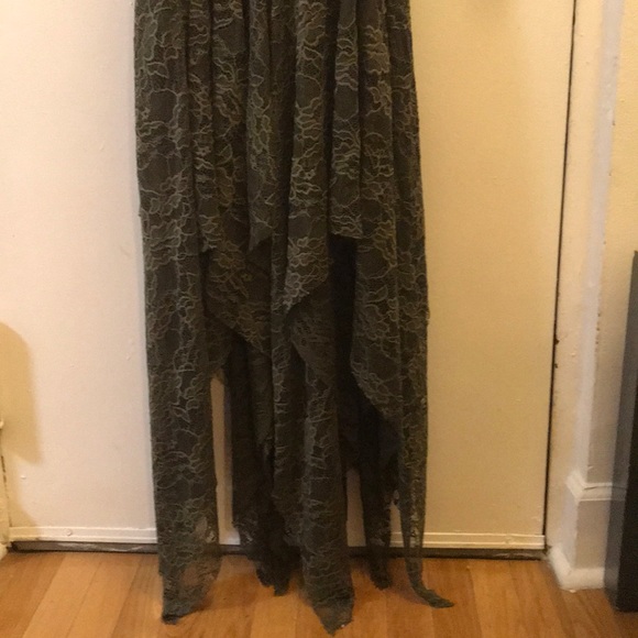 Olive lace dress, size M - Picture 3 of 5